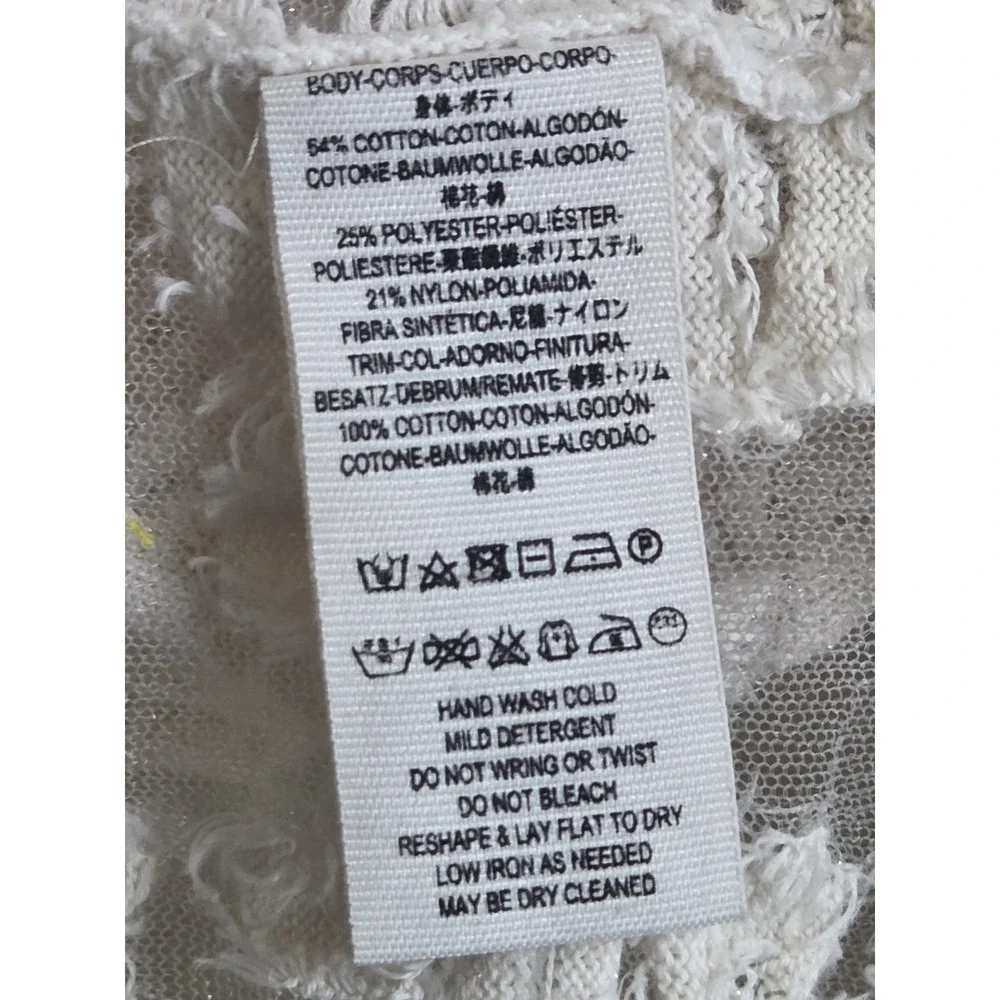 Free People Floral Textured Sheer Top M Festival Layer Cottage Fairy Core